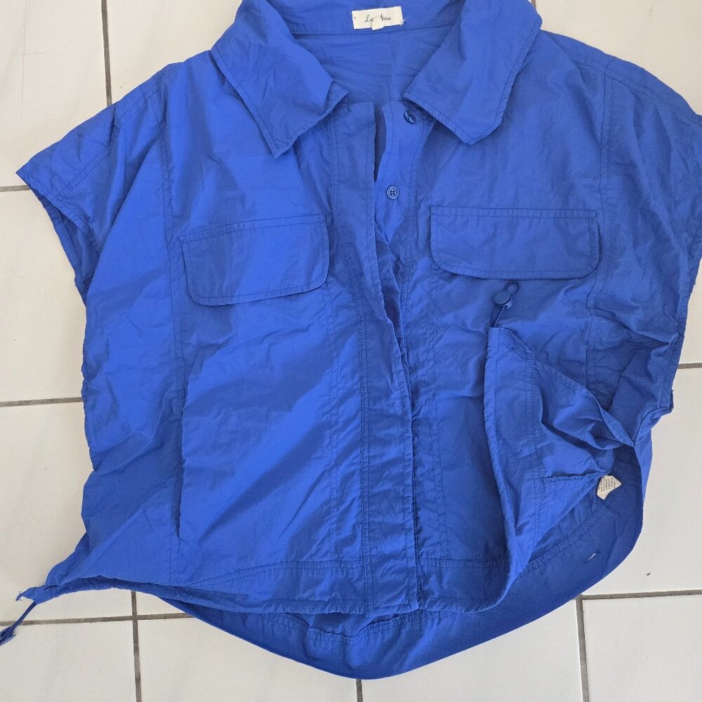 Love Notes Blue Utility Shirt – Lightweight, Water-Resistant, Modular L